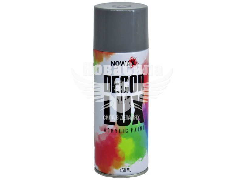 Фарба-спрей (Nowax) Decor Lux Темно-сірий 450мл. (RAL 7031) (NX48019/NX65019)