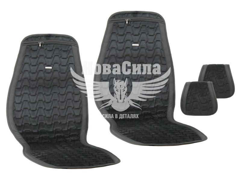 Накидки на сидіння (Beltex) преміум перед. Chicago (к-т.-2шт.) чорні (BX85150)
