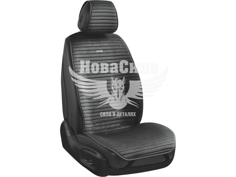 Накидки на сидіння (CarLife) преміум перед. Sport (к-т.-2шт.) чорні (SC10102)