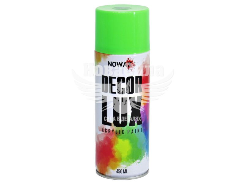 Фарба-спрей (Nowax) Decor Lux Світло-зелений 450мл. (RAL 6018) (NX48027/NX65027)