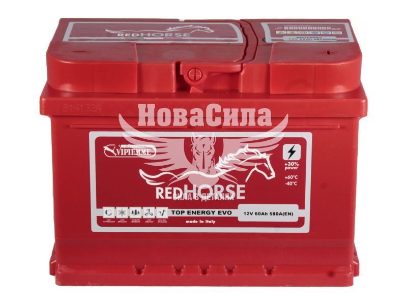 АКБ 60-А/Ч (Red Horse) Top Energy (R+) 580A (242х175х175мм.) (Італія) (RHT060E0)