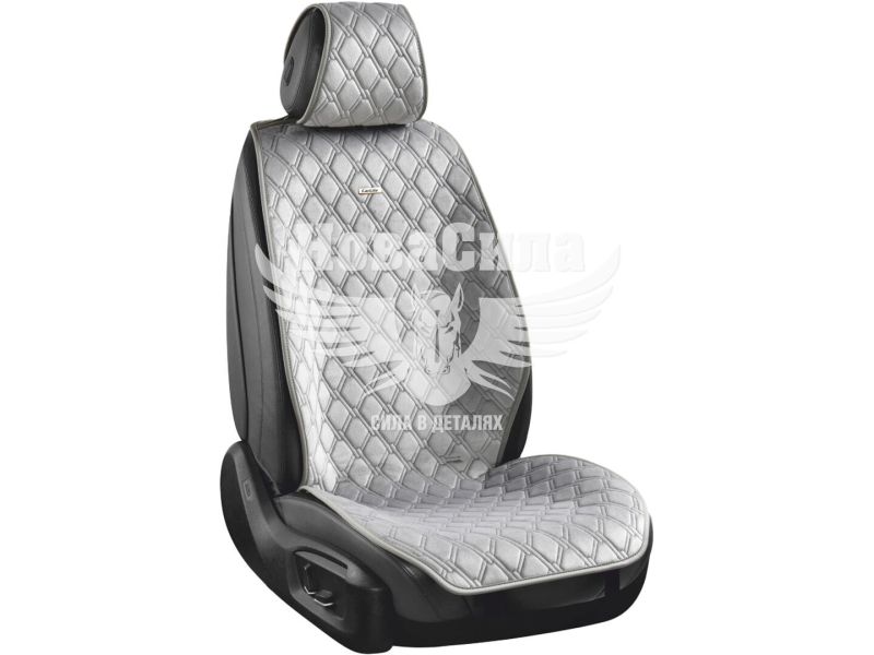 Накидки на сидіння (CarLife) преміум перед.+зад. Turbo (к-т.-4шт.) сірі (SC30204)