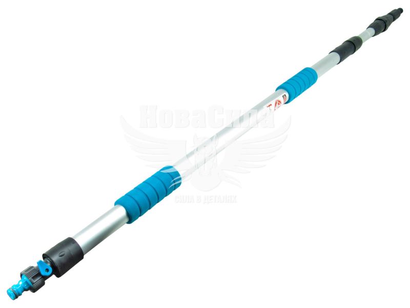 Ручка до щітки миття автомобіля метал. (Bi-Plast) телескоп. 134-300см. (BP-33)