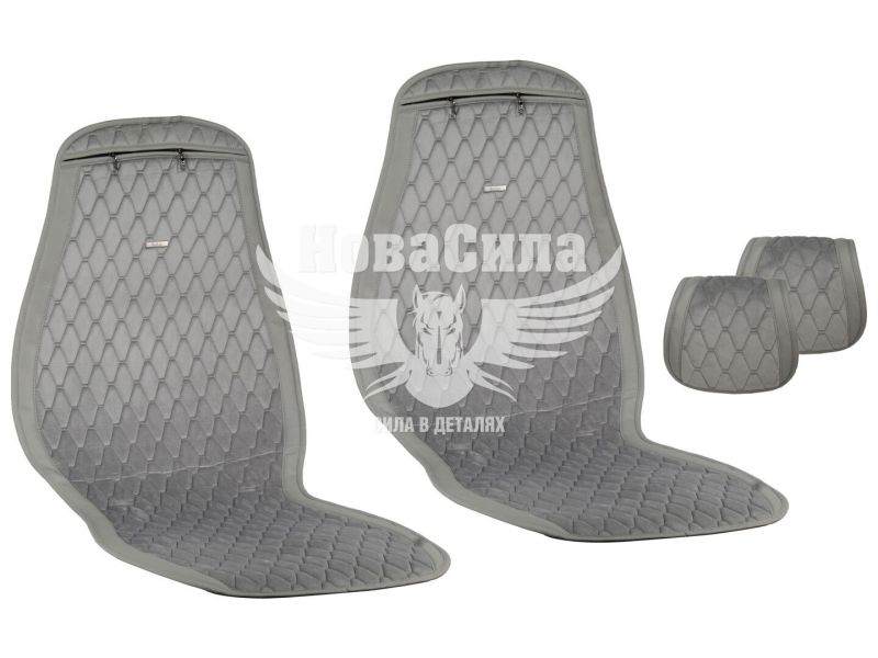 Накидки на сидіння (Beltex) преміум перед. New York (к-т.-2шт.) сірі (BX84250)