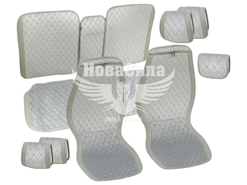 Накидки на сидіння (Beltex) преміум перед.+зад. New York (к-т.-4шт.) сірі (BX84200)