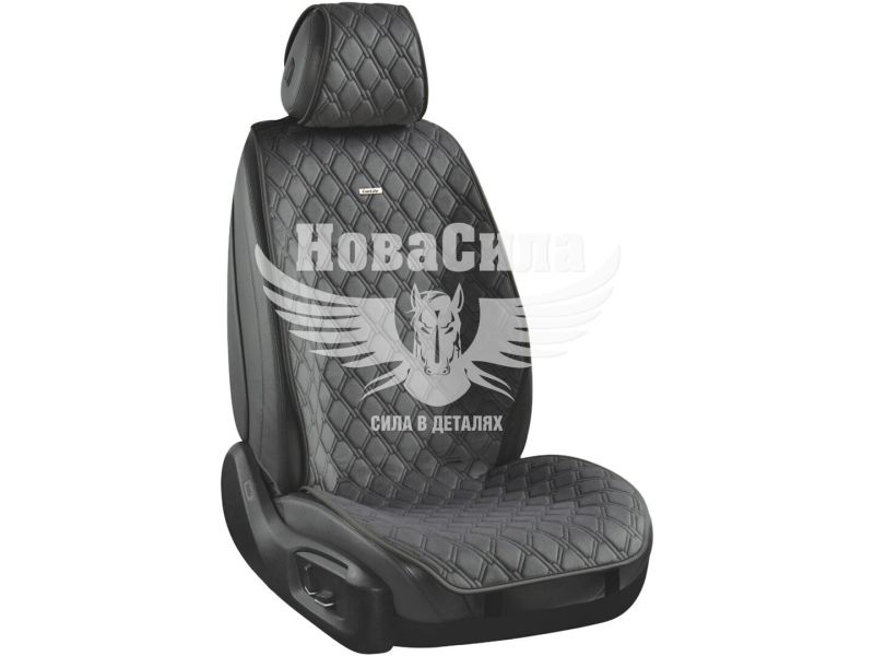Накидки на сидіння (CarLife) преміум перед. Turbo (к-т.-2шт.) чорні (SC30102)