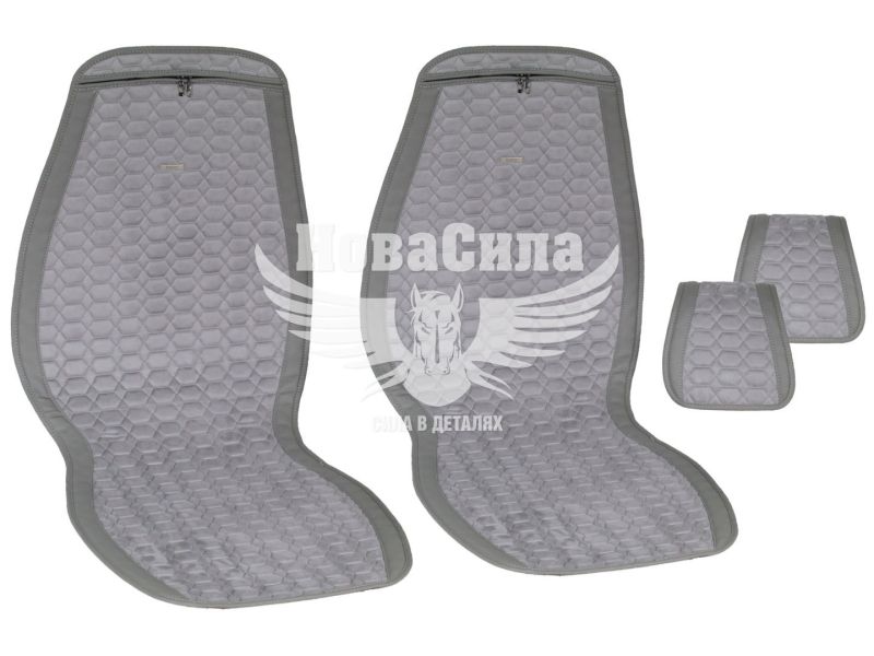 Накидки на сидіння (Beltex) преміум перед. Monte Carlo (к-т.-2шт.) сірі (BX81250)