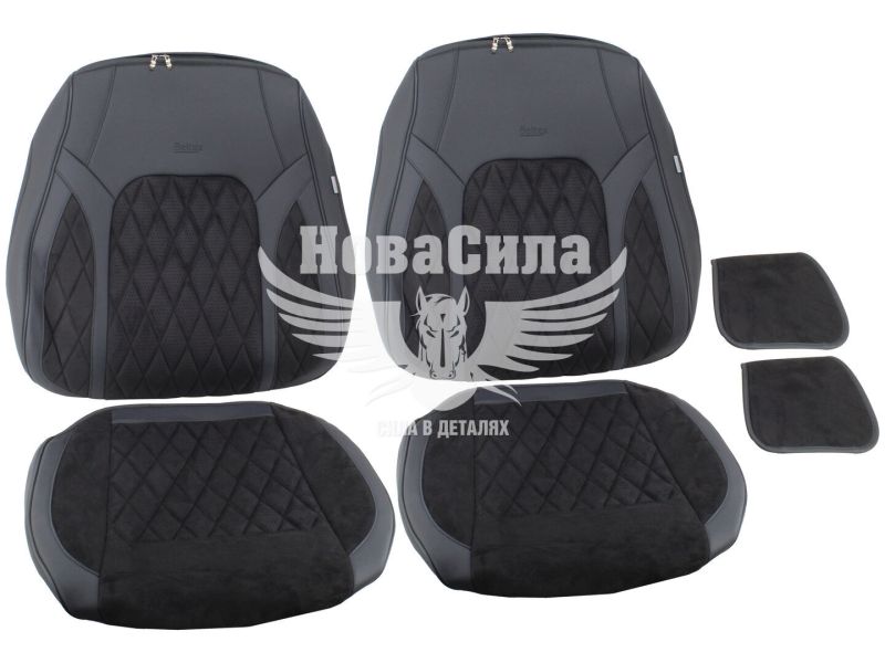 Чохли на сидіння (Beltex) 3D перед. Malibu (к-т.-2шт.) чорні (BX89110)