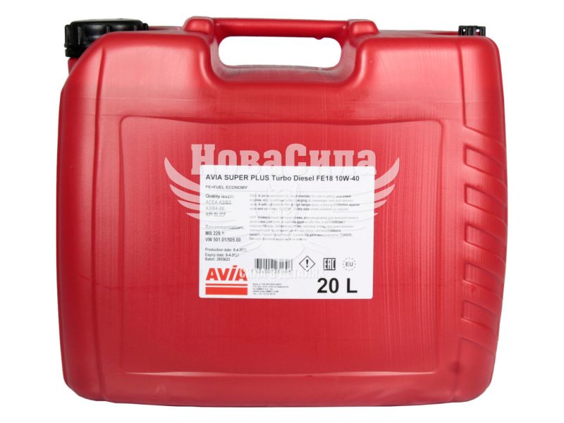 Моторна олива дизель 10W-40 (AVIA) SUPER PLUS FE18 20л.