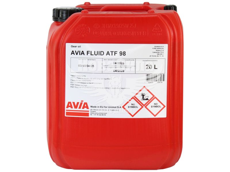 Трансмісійна олива ATF (AVIA) Dextron III H 20л. (FLUID ATF 98)