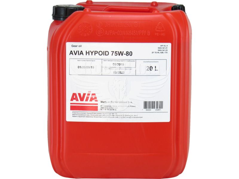 Трансмісійна олива 75W-80 (AVIA) HYPOID 20л.