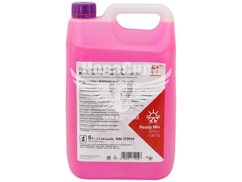 Тосол антифриз фіолетовий -35 (Febi) Ready mix G12 Plus Plus 5л. (172019)