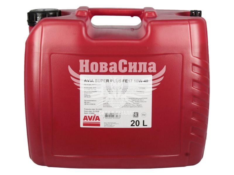Моторна олива бензин, дизель 10W-40 (AVIA) SUPER PLUS FE17 20л.