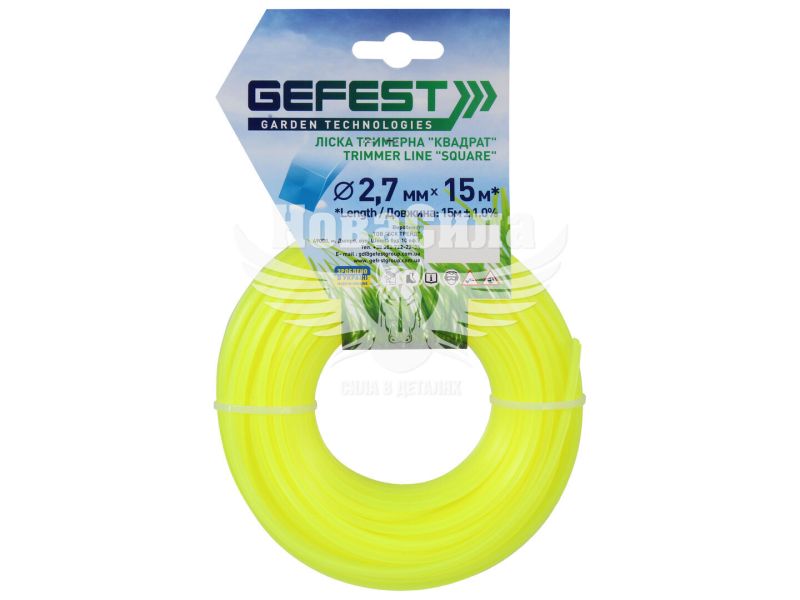 Косильна струна (Gefest) квадрат 2,7мм. 15м. леска
