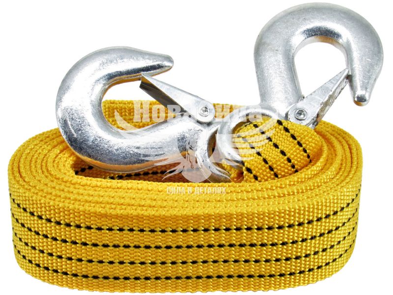 Трос буксира 3т. 4м. крюк (CarLife) (поліетилен) (TR702/P)