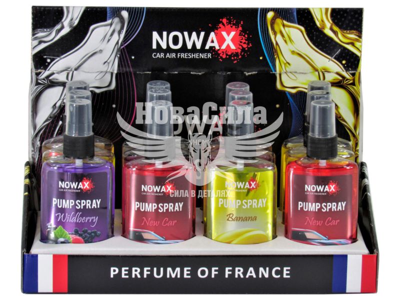 Ароматизатор (Nowax) Pump Spray 1упаковка 12шт. MIX 3 (Спрей) 75мл. (NX07579)