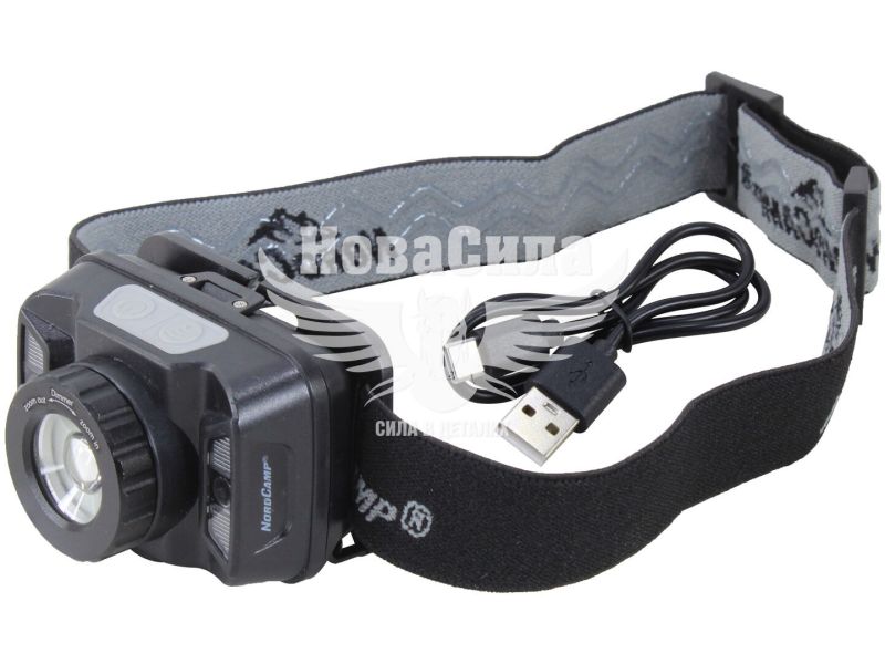 Ліхтарик на голову (Nord Camp) CREE XTE 5W, 260lm, 1800mAh, Zoom, сенсорний (NC30800)
