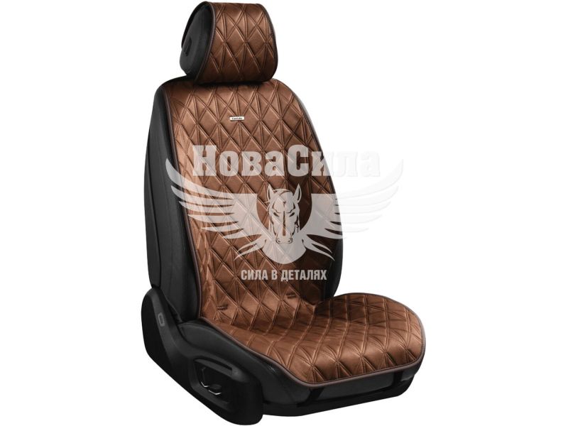 Накидки на сидіння (CarLife) преміум перед.+зад. Nitro (к-т.-4шт.) кавові (SC40404)