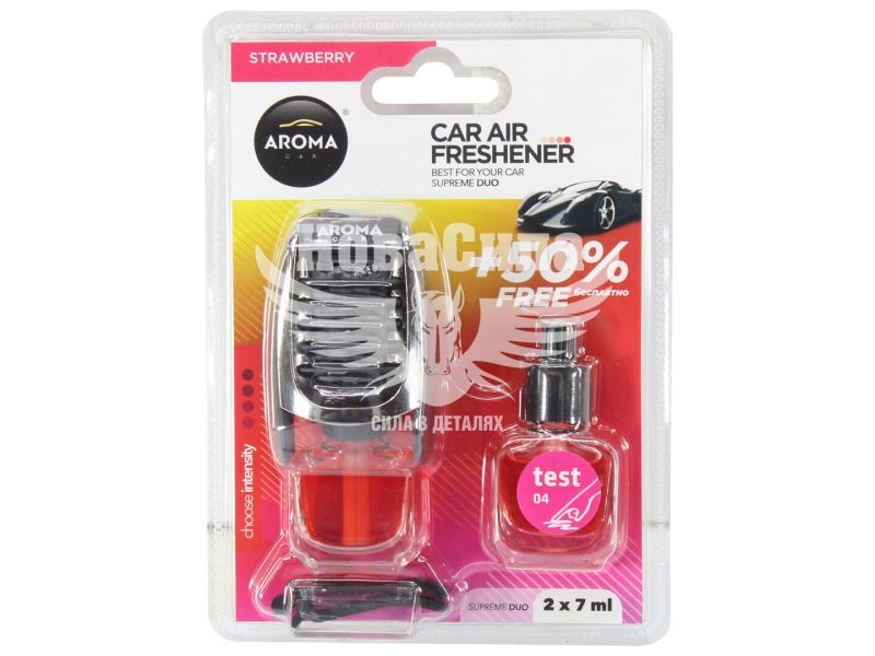 Ароматизатор (Aroma Car) Supreme Duo Strawberry (рідкий на дефлектор) 2x7мл. (92254)