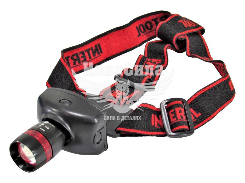Ліхтарик на голову (Intertool) лінзовий (LB-0303)