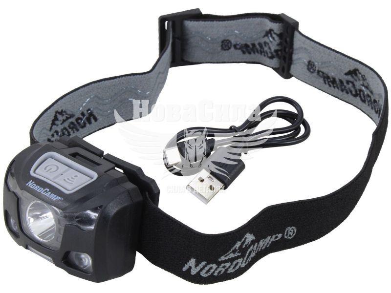Ліхтарик на голову (Nord Camp) XPG 5W, 250lm, 1200mAh, 3хААА, сенсорний (NC30700)