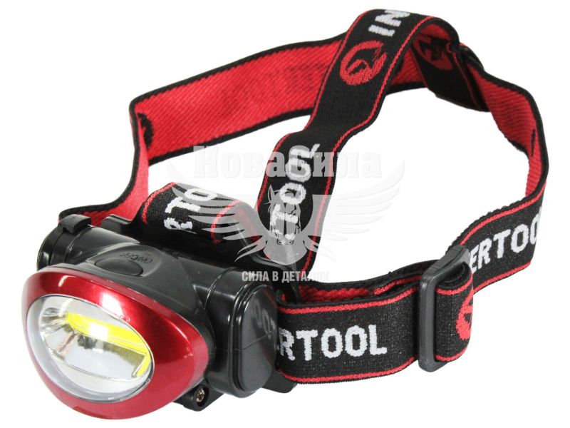 Ліхтарик на голову (Intertool) LED 3W (пиловологозахищений корпус) (LB-0304)