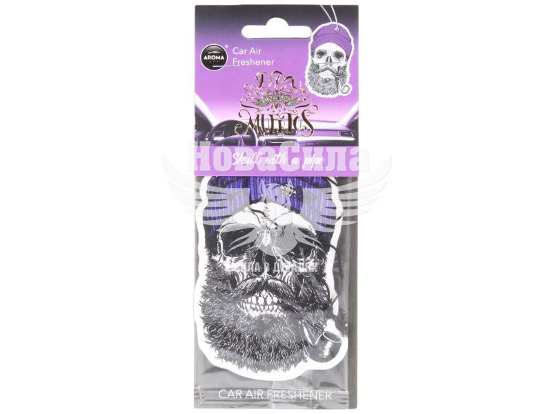 Ароматизатор (Aroma Car) Cellulose Dia De Los Muertos Skull with a Pipe (суха картка) (10381)