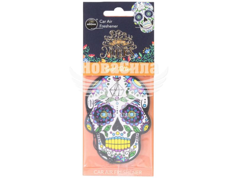 Ароматизатор (Aroma Car) Cellulose Dia De Los Muertos Gold Tatoo (суха картка) (83117)