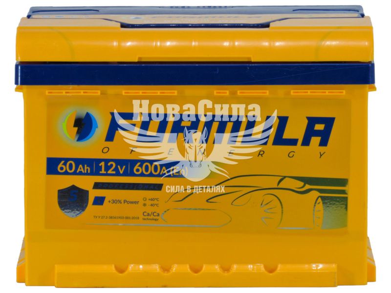 АКБ 60-А/Ч (Formula) Professional (R+) 600A (242х175х175мм.)