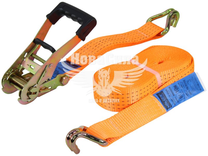 Трос-ремінь стяжний 6т.10м. (Molder Tools) (трос+мех.) (MA20610)