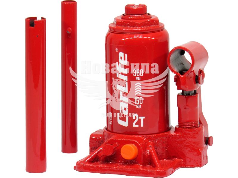 Домкрат гідравлічний 2т. (CarLife) 2-ох шток. (вис. під. 360мм.) (BJ402D)