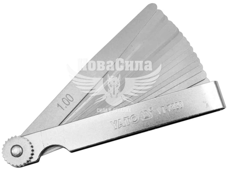 Щуп регулювання клапанів (Yato) 100х10мм. (к-т.-17шт.)