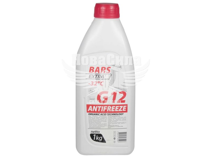 Тосол антифриз червоний -30 (Bars Extra) G-12 1кг.