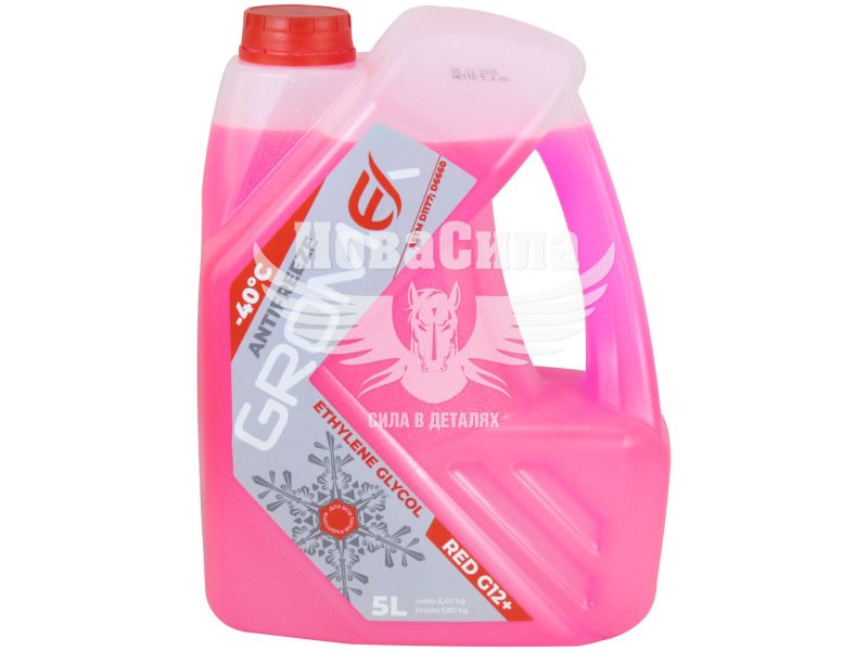 Тосол антифриз червоний -40 (Grom-Ex) G-12+ 5л. (G-12+)