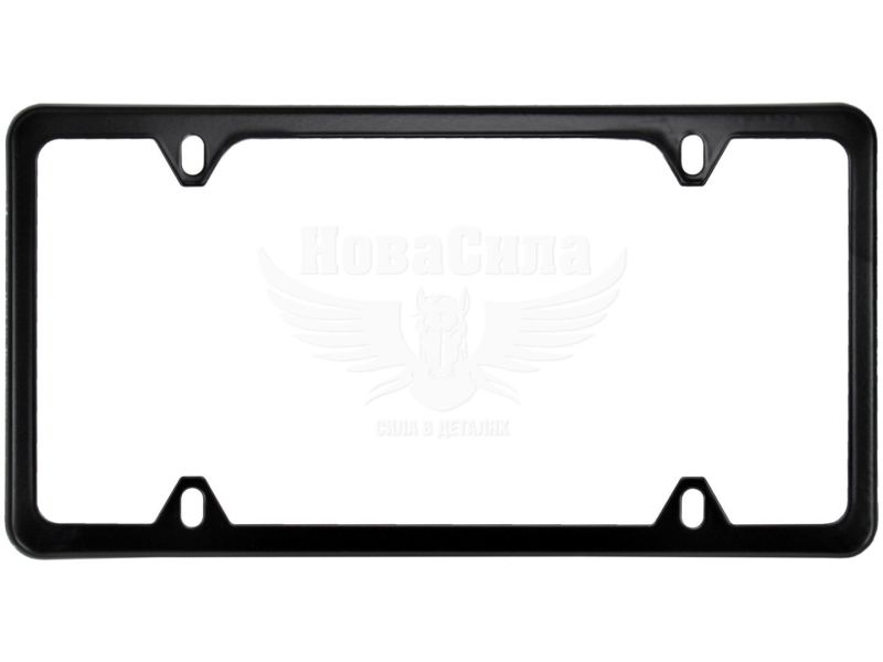 Рамка номерного знаку (CarLife) USA TYPE (ТИП США чорна кріплення 4 отвори) (NH470)