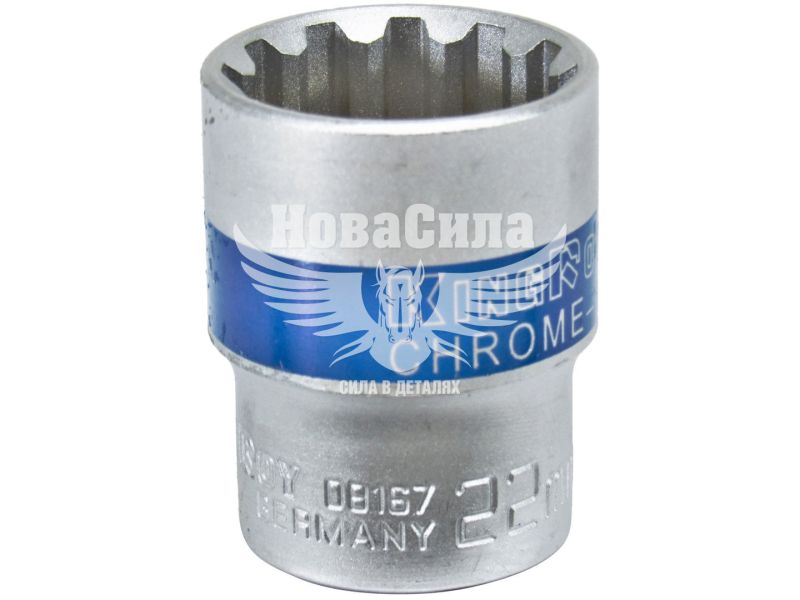 Головка торцева низька дванадцятигранна Spline 1/2 22мм. (King ROY) (30164-22)