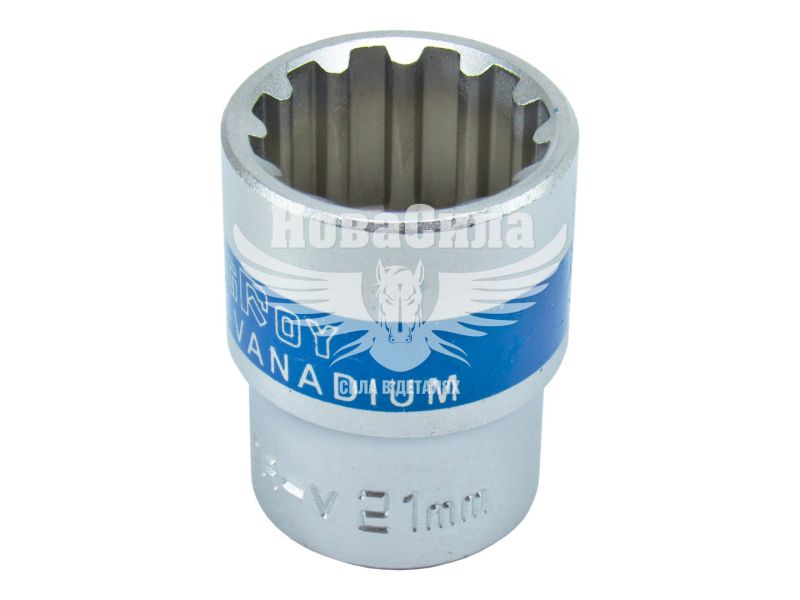 Головка торцева низька дванадцятигранна Spline 1/2 21мм. (King ROY) (30164-21)