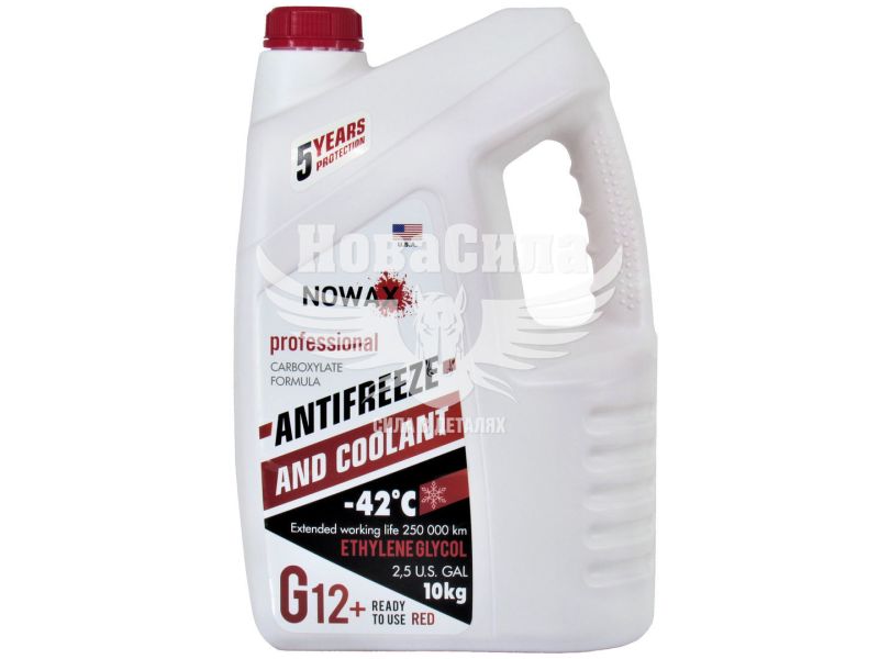 Тосол антифриз червоний -42 (Nowax) G-12+ 10кг. (NX10001)