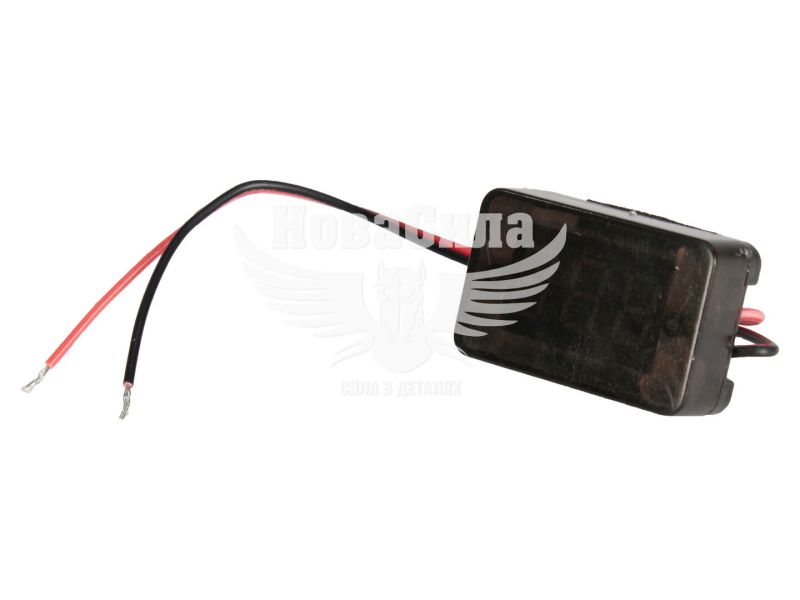 Вольтметр з проводом 6-12-24V (Зоря) напівпрозорий
