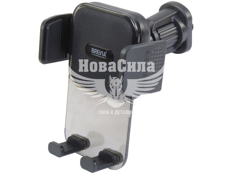 Автотримач для телефону (Brevia) AirVent Pro CrystalHold ширина до 90мм. (48710)