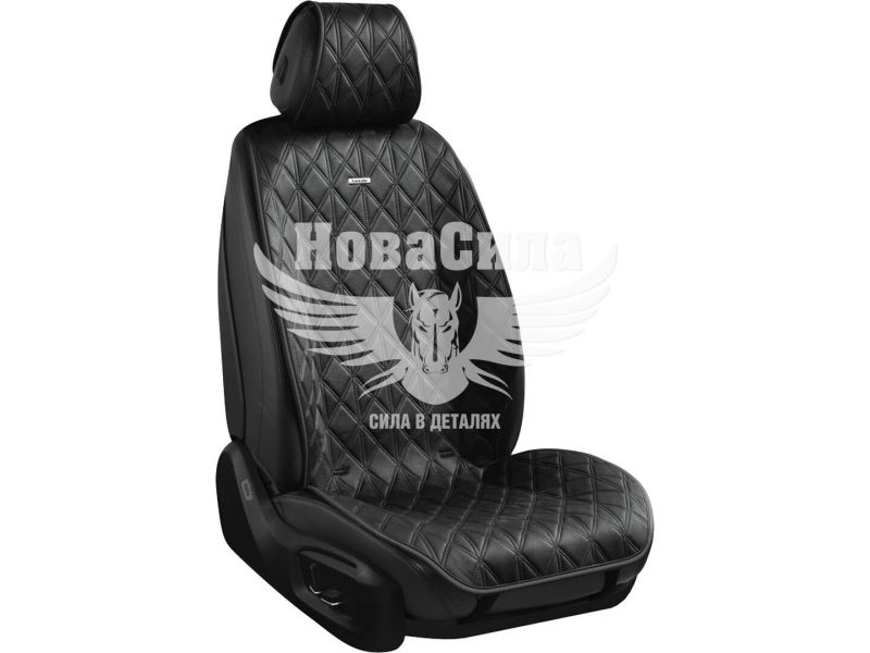 Накидки на сидіння (CarLife) преміум перед. Nitro (к-т.-2шт.) чорні (SC40102)