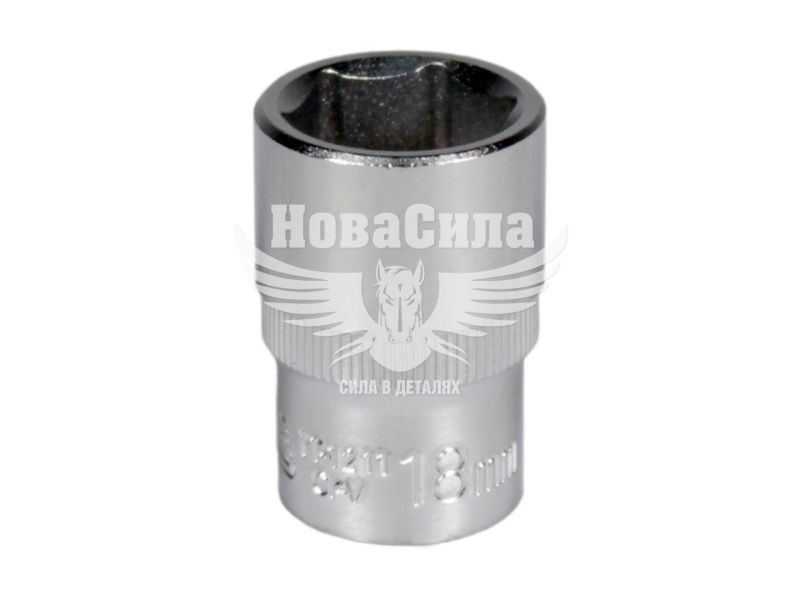 Головка торцева низька шестигранна 1/2 18мм. (Yato) (YT-1211)