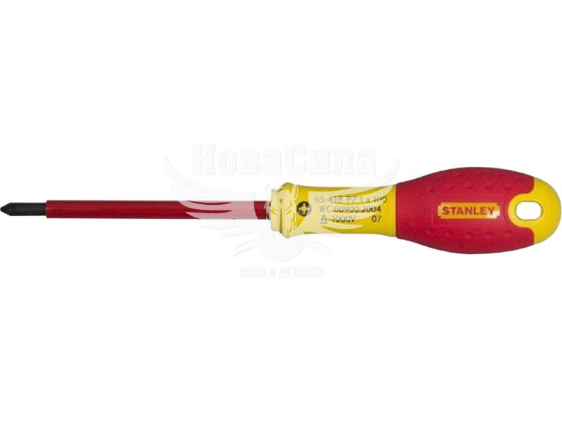 Викрутка хрестова діелектрична ізольвана Stanley FatMax VDE 1000V PZ1x100мм (0-65-418)