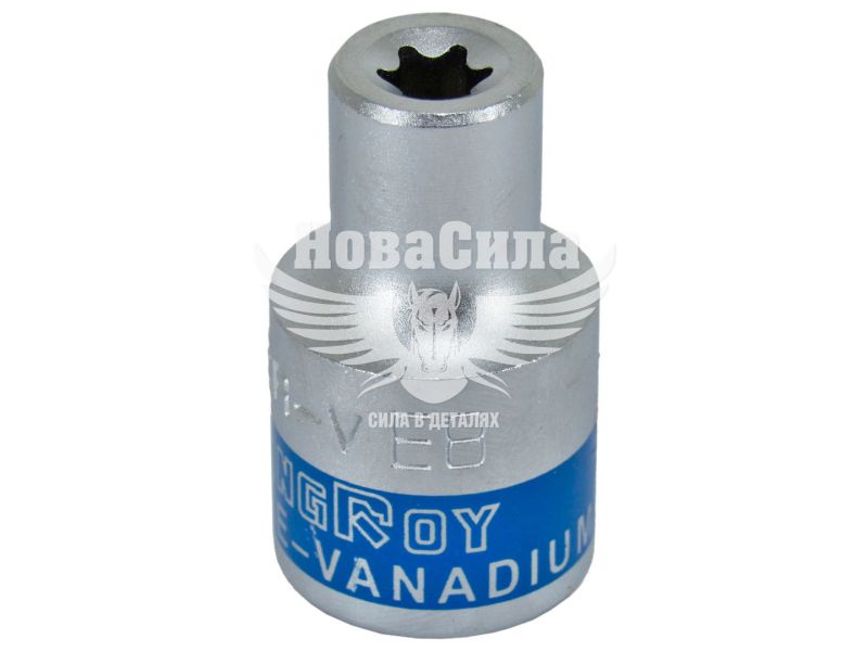 Головка торцева низька E-профіль 1/2 E-8мм. (King ROY) (30162-E8)