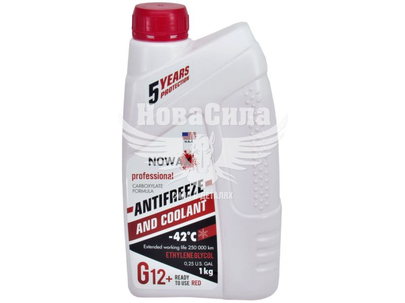 Тосол антифриз червоний -42 (Nowax) G-12+ 1кг. (NX01006)