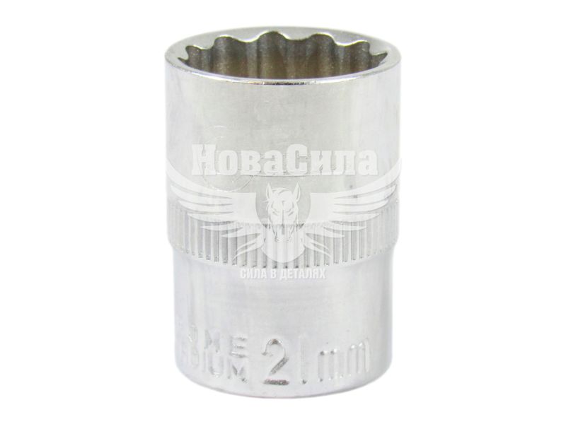 Головка торцева низька дванадцятигранна 1/2 21мм. (Intertool) (ET-0221)