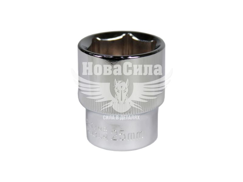 Головка торцева низька шестигранна 1/2 25мм. (Intertool) Хром ванадіум (ET-0025)