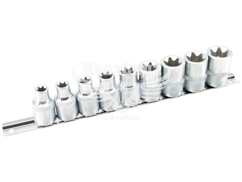 Набір торцевих головок TORX (Hans) 9 предметів 1/2 (46410-9C)