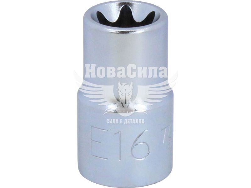 Головка торцева низька E-профіль 1/2 E-16мм. (Toptul) (BAED1616)
