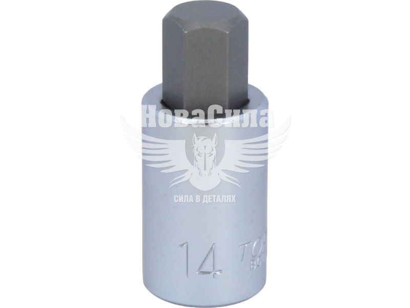 Головка торцева з бітою HEX 1/2 М14 (Toptul) (55мм.) (BCDA1614)